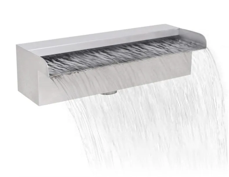 Customized 30-200cm Stainless Steel Wall Water Cascade for Outdoor Swimming Pool Elegant Waterfall Effect