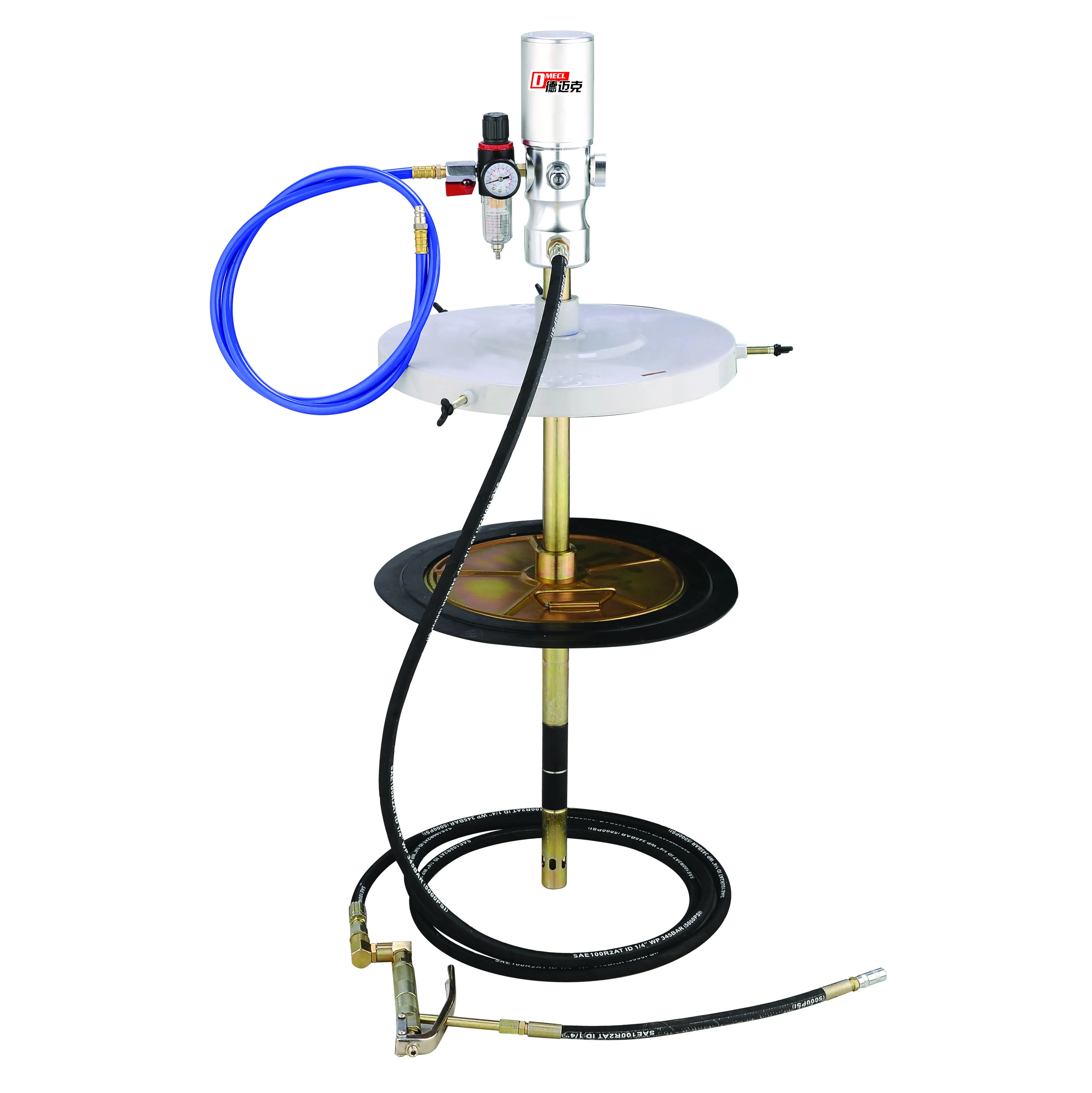 Grease Dispensing Kits for drum compressed air system and for delivery with grease guns