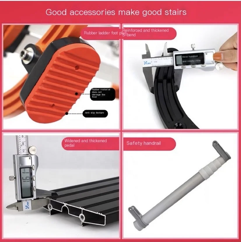 new products electric loft ladder manual loft ladder with handrail aluminium electric telescopic attic stair