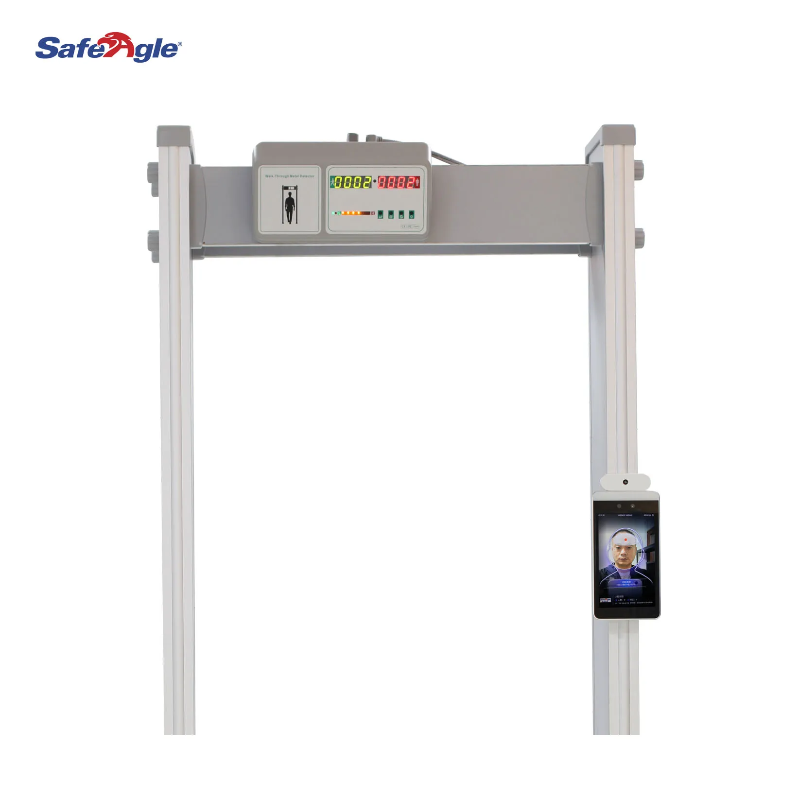 Safeagle 2020 Face Recognition Thermometer Smart Terminal Walk Through Infrared Body Temperature Measurement Security