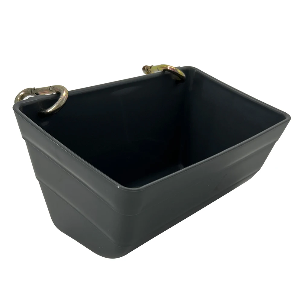 Hanging Fence Feeder Feed Trough and Waterer Bucket with Clips for Goat Chicken Duck Sheeple Dog Piglets Deer Goose Turkeys