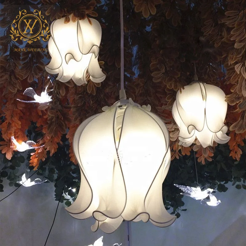 New Arrival Hanging Light Decoration for Wedding Orchid Acrylic Chandelier Ceiling Lamp Stage Decoration for Wedding Party