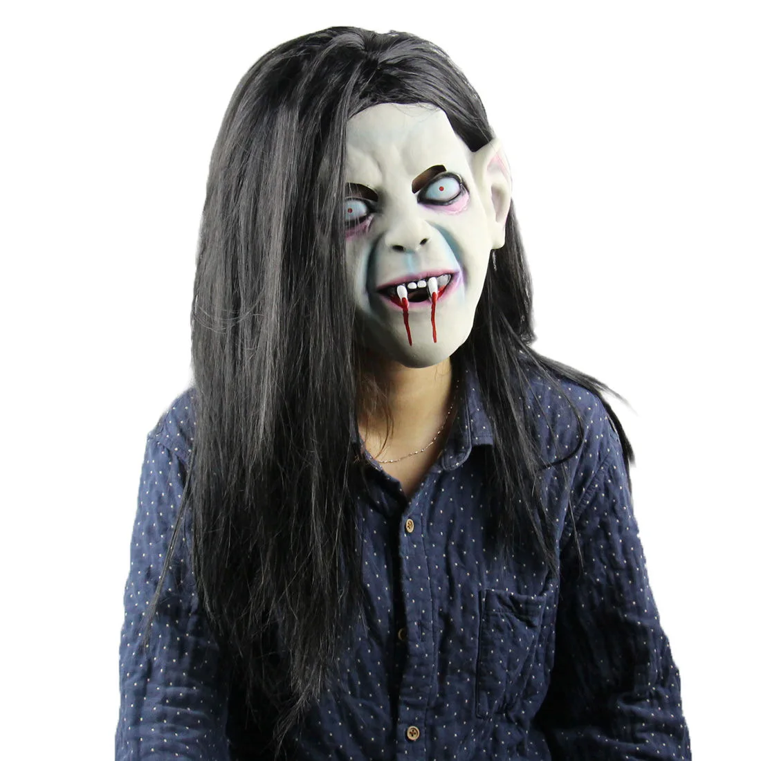 Custom Modern Scary Toys Cosplay Mask Face Horror Hair Party Props Decorations Latex Halloween Masks for Halloween
