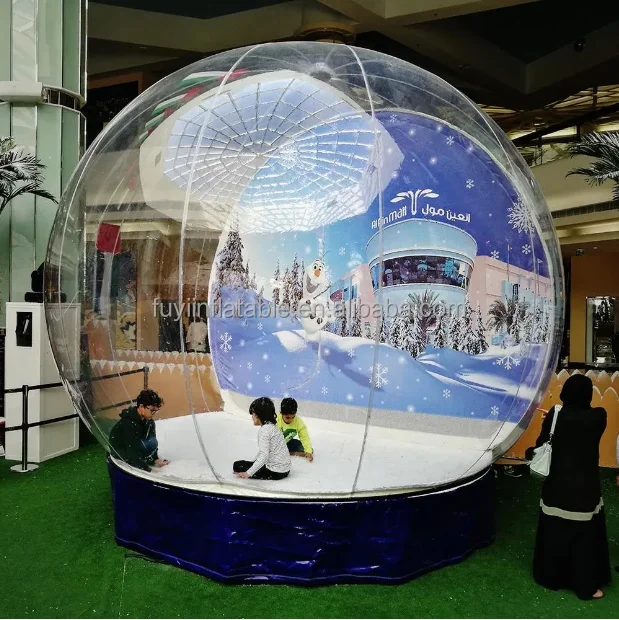 Inflatable snow globe custom size giant outdoor human inflatable snow globe Christmas inflatables snow globe balloon