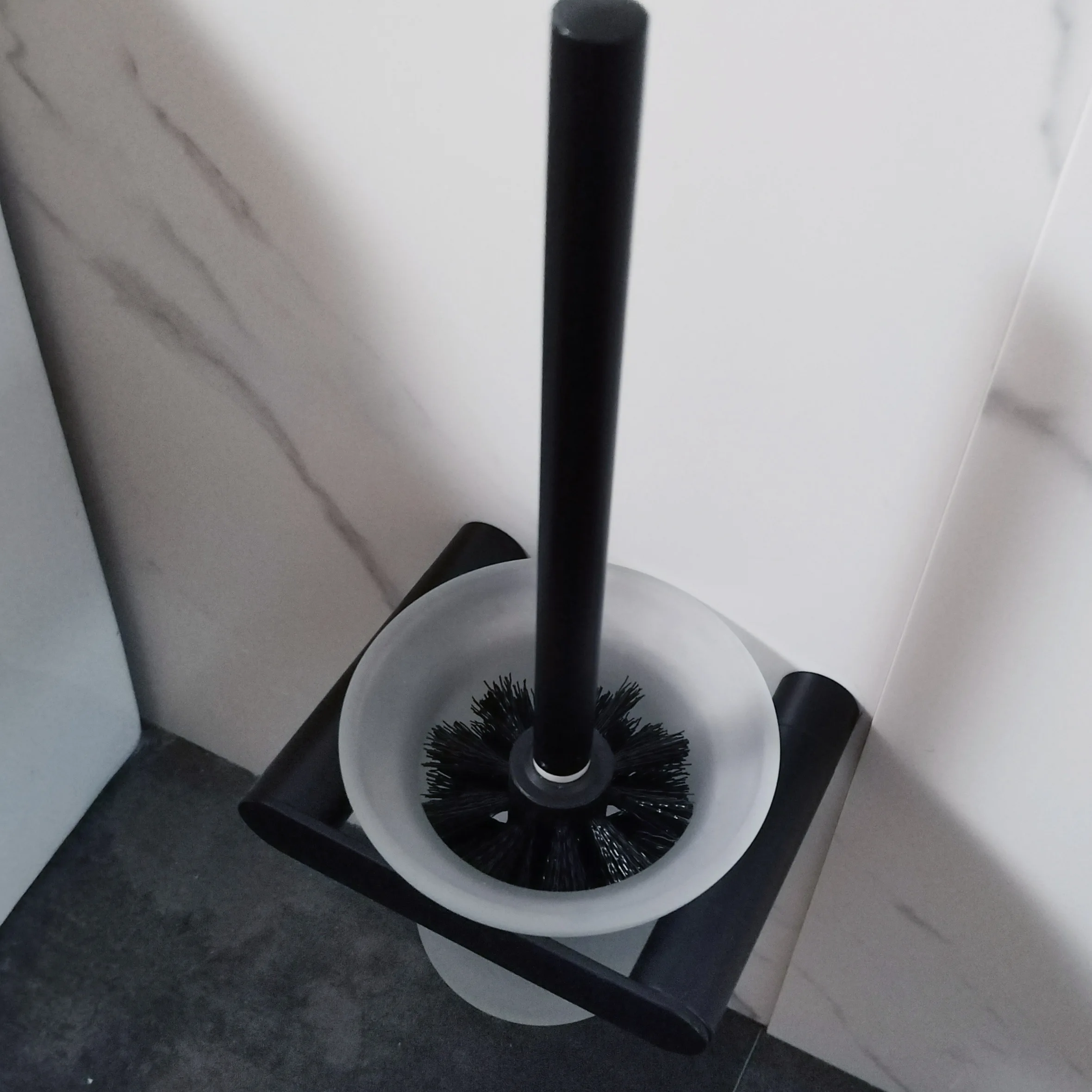 Hight Quity Gold Glass Cup Toilet Brush Stainless Steel 304 Toilet Brush and holder set for bathroom hotel