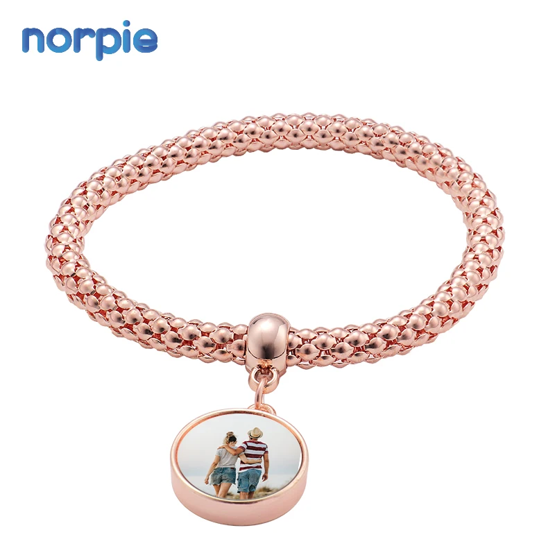 Sublimation Blank Bracelet Photo LOGO DIY  Chain Alloy Bracelet for Mothers Day