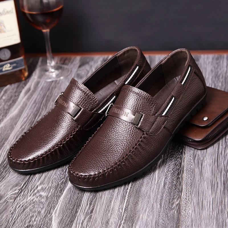Men Soft Moccasin Driving Shoes Big Size Genuine Leather Boats Men Loafers Shoes