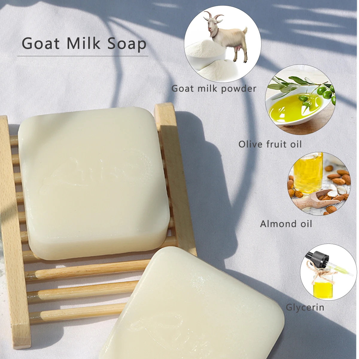 Special Selling remove acne and mites exfoliate gently moisturizing handmade goat milk soap