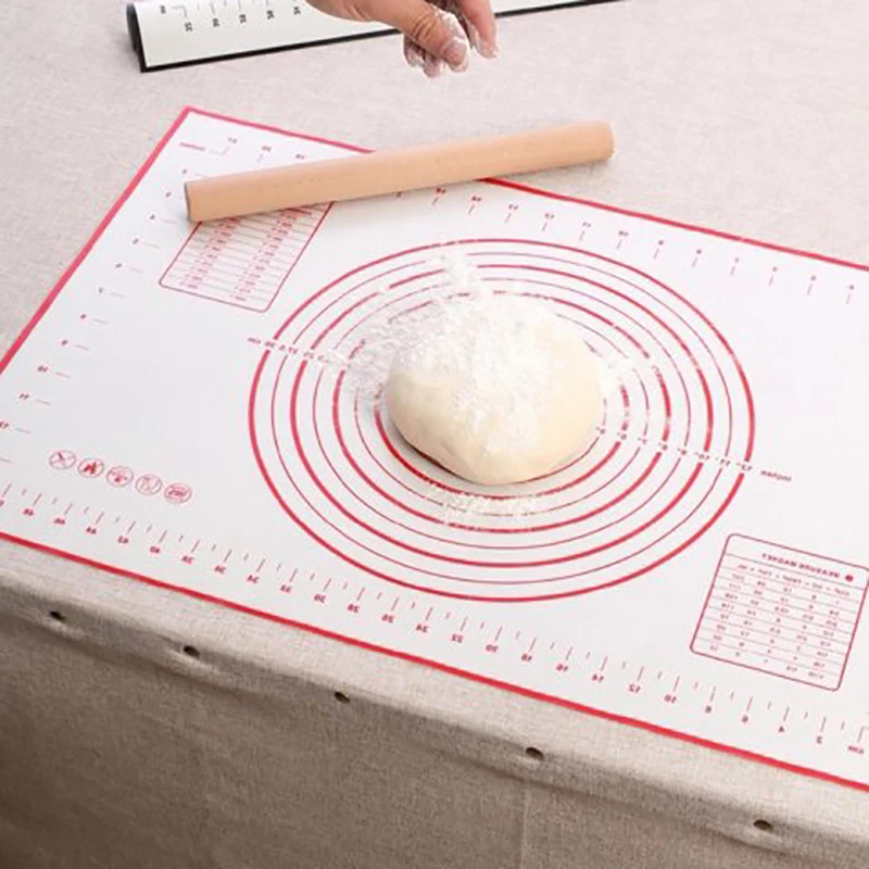 Promote the sales heat resistant silicone mat silicone fiberglass easy to store pastry mat kneading mat accessories 40*60 cm