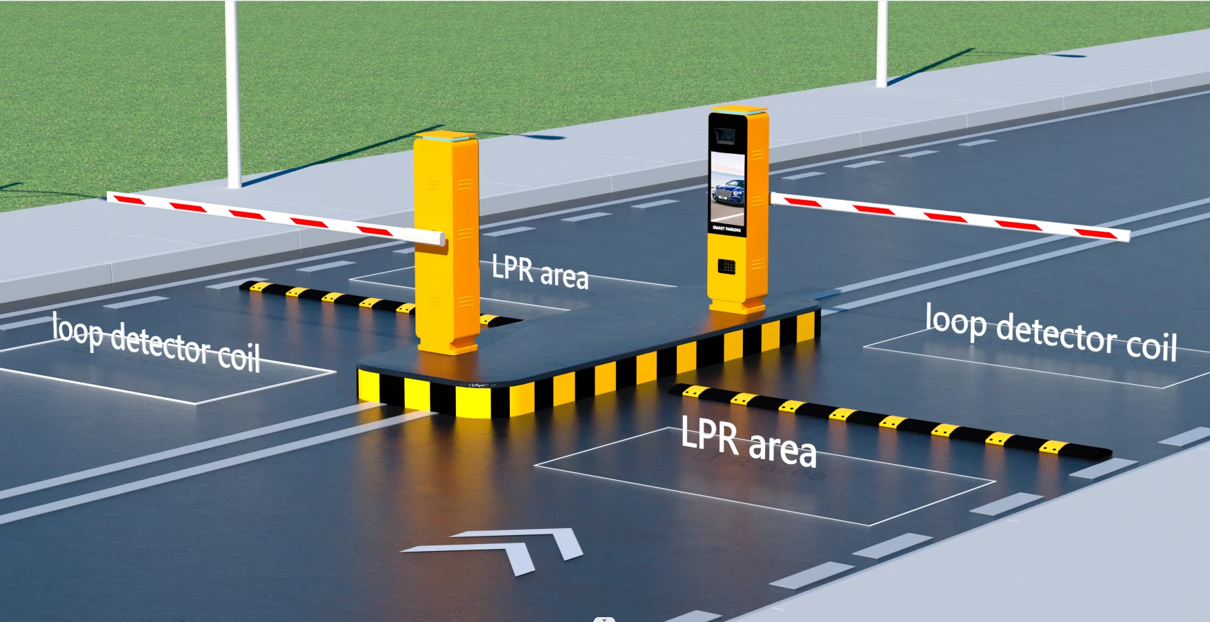 Smart Parking Facilities Customizable Tailored Solutions Fence Straight Telescopic Flex 4-6m Arms Boom Barrier Gate