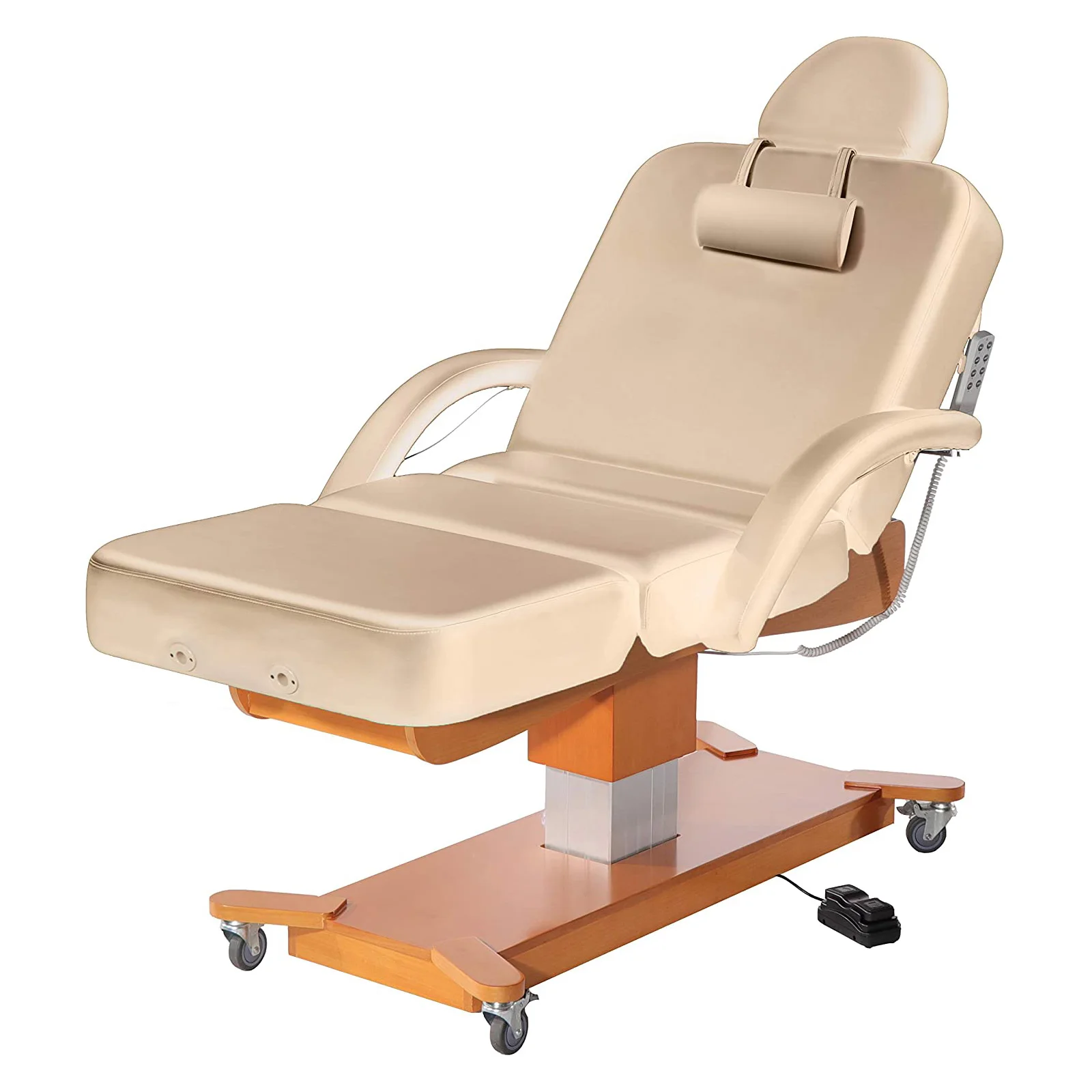 Mt MaxKing-Salon Professional High-Quality Wholesale Liftback PU Leather Salon Bed Beauty Table Massage Therapy Table with Wheel