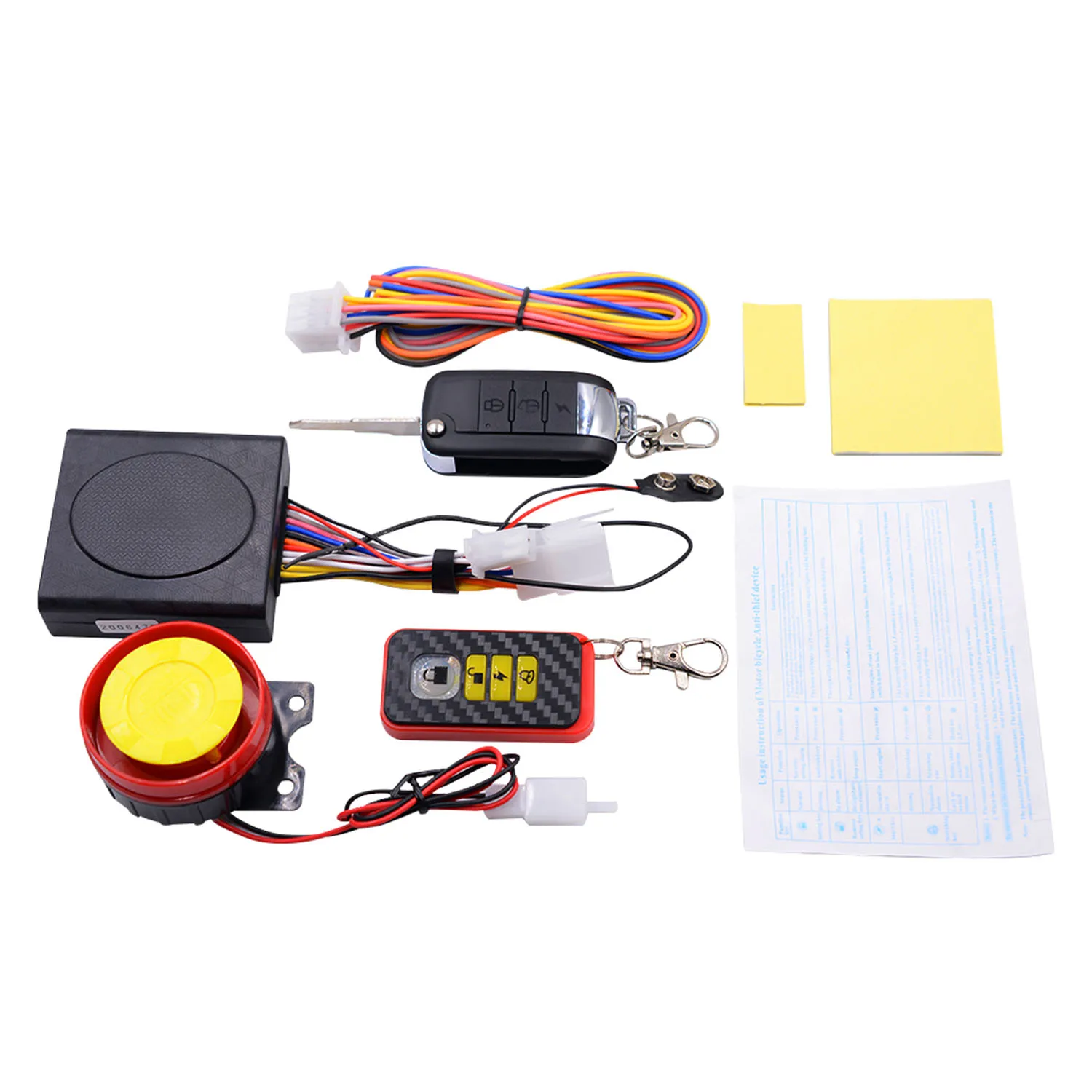 Motorcycle Anti-theft Security Alarm System Remote Control Engine Start 12V Motorbike Scooter Immobilizer Security Kit