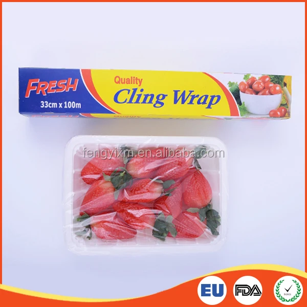 Soft PVC film plastic transparent film roll waterproof food and meat packaging cling film