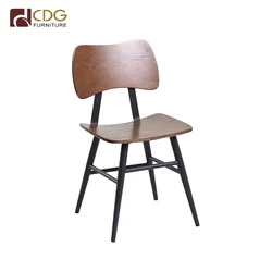 Hot Sale Wooden Furniture Metal Frame Wood Restaurant Dining Chair