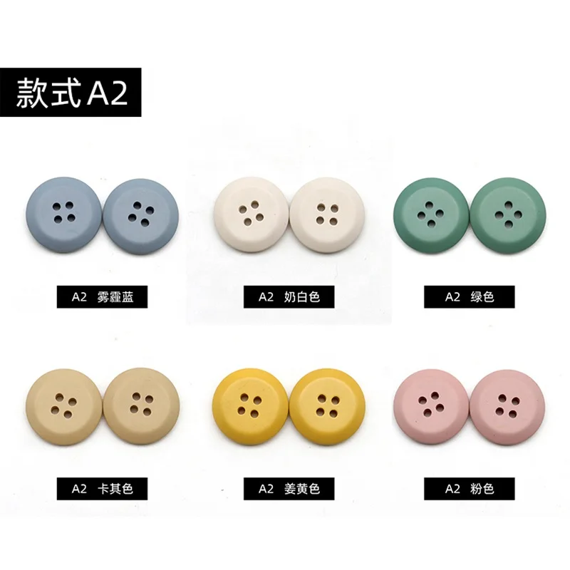 4 Holes Printed Colorful Sewing Accessories Round Plastic Resin Buttons For Clothing/Clothes