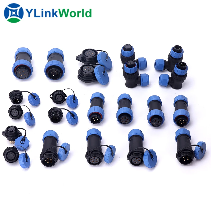 sp13 sp17 outdoor ip68 aviation plug 2 4 6 8pin male cord four cores waterproof sp13 sp17 sp21 connector aviation plug