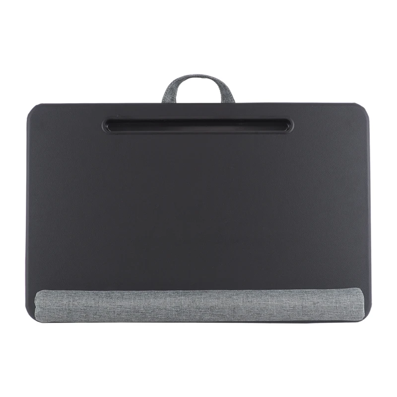 Portable bedside cushioned lap laptop desk holder anti-slip stable lap laptop desk with pillow cushion for home office