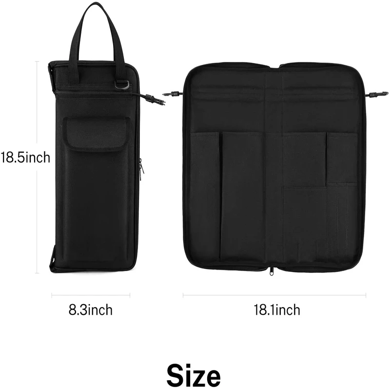 Сумка для барабанных палочек большой емкости портативный держатель выступлений сумка