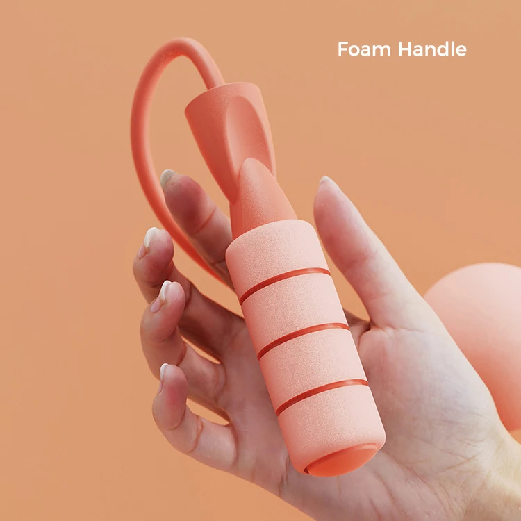 Professional Workout Gym Exercise Pink Foam Handle Skipping Rope
