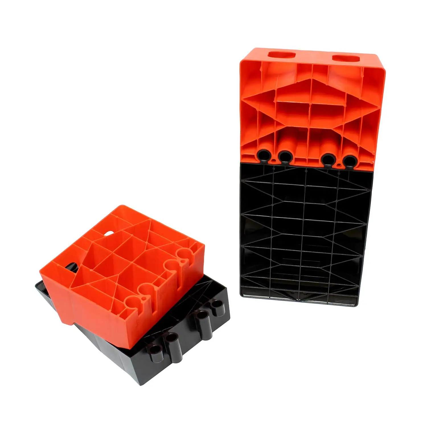 Tandem Axle Leveler Ramps-3 Level RV Leveling Blocks Heavy Duty Separating Camper Leveling Ramps, 2 Pk