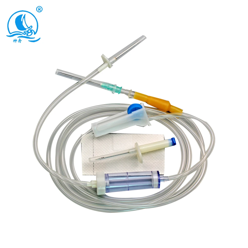 Infusion Set with Needle 5.5/6/7 Sterile Infusion Tube Injection & Puncture Instrument Transfusion Set Transparent Disposable SZ