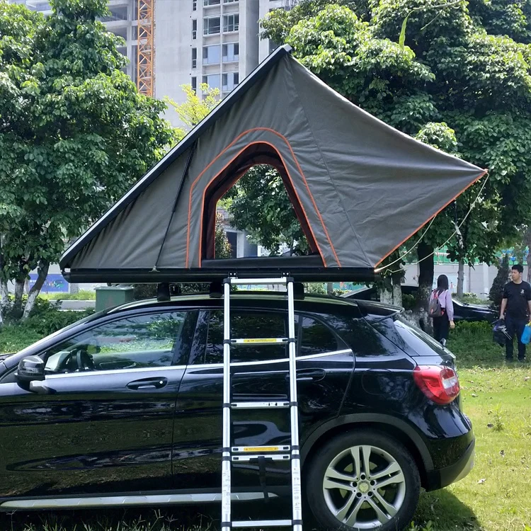 Hot Selling Wholesale Outdoor Tent High Quality Aluminum Triangle Outdoor Car Roof Tent Hard Shell Automatic Camping Tent