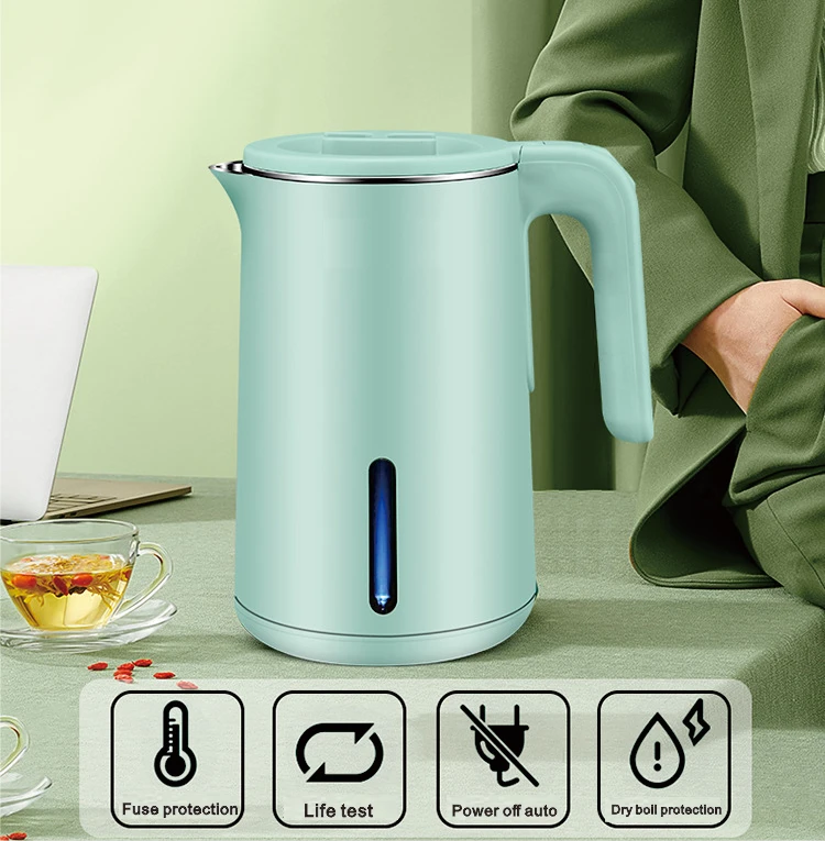 3L 1500W Fast Boiling Stainless Steel Cordless Electric Water Kettles With Handle