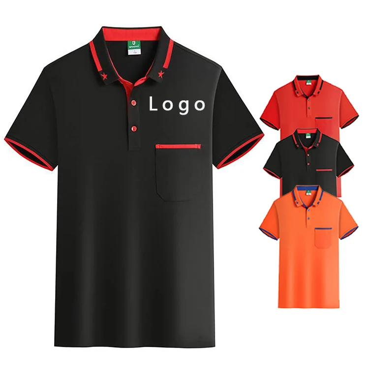 Custom Embroidery Logo Short Sleeve Polo Shirt Restaurant Chef Kitchen Uniform Waiter Uniform Designs Chef Uniform
