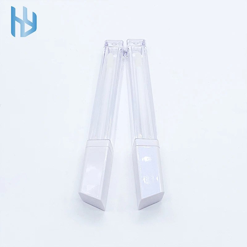 Unique design square lip gloss tube bevel empty lip gloss tubes cosmetic packaging
