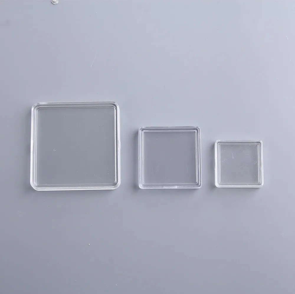 20mm 25mm 30mm Ingot Case Small Plastic Square Capsule Gold Silver bar