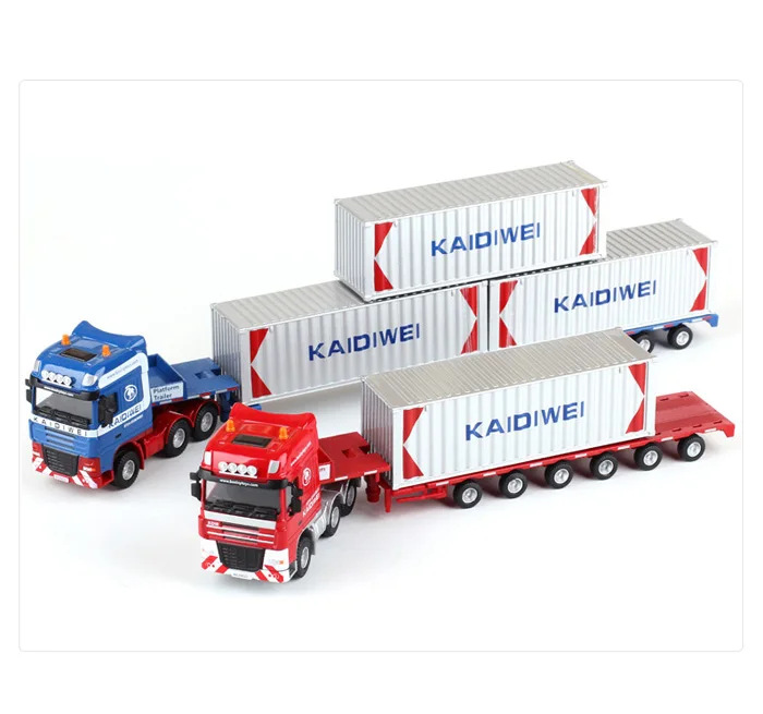 Kid toys free wheel die cast container model truck toy for children die cast car