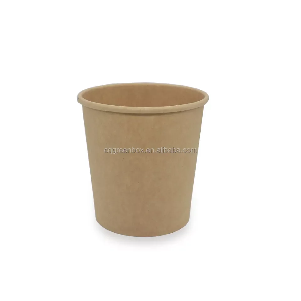 Wholesale Kraft Paper Noodle Bowl Take Away Disposable Kraft Paper Soup Container