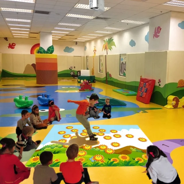 Chariot 3D Football Game Interactive Floor Projector Projection System for Kids Play, Advertising Display.