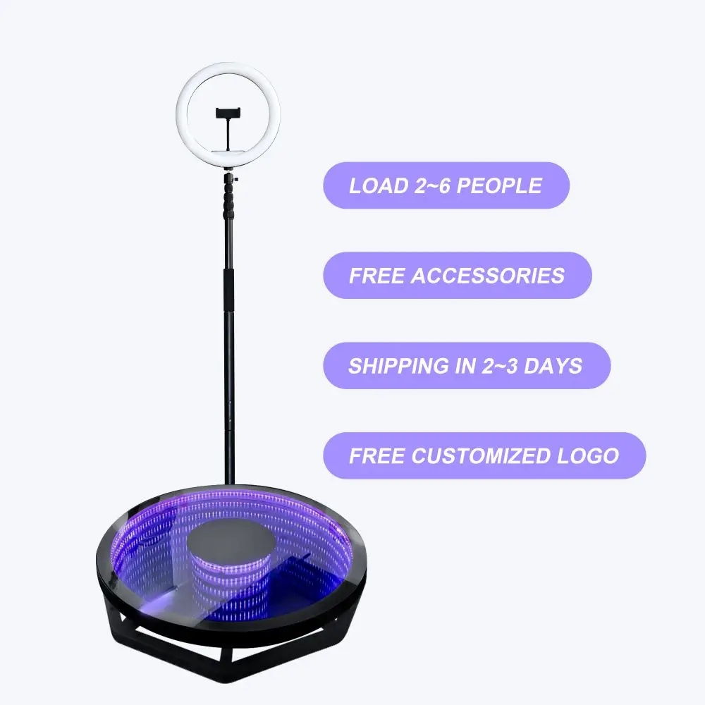 Selfie Rotating Camera Ipad Video Photobooth Machine Automatic Degree 360 Photo Booth