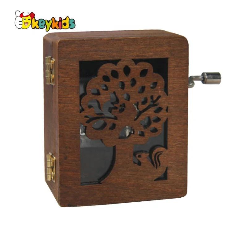 Customize vintage wooden victorian music box for gifts W07B080