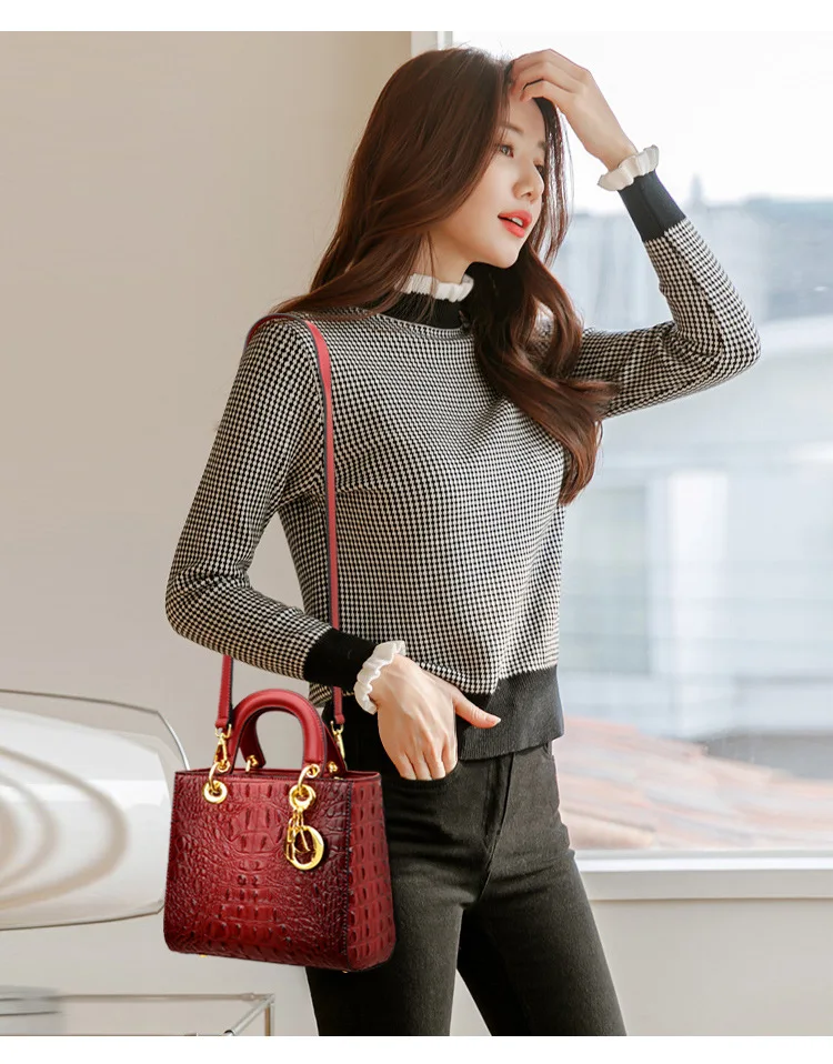 Senior niche foreign gas crocodile print crossbody bag with new models Mori system foreign trade handbag shoulder women bags