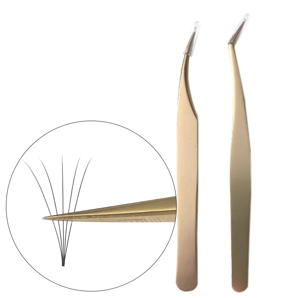 Lash Tweezers Eyelash Tweezer For Eyelash Extension Lash Fan Manufactures