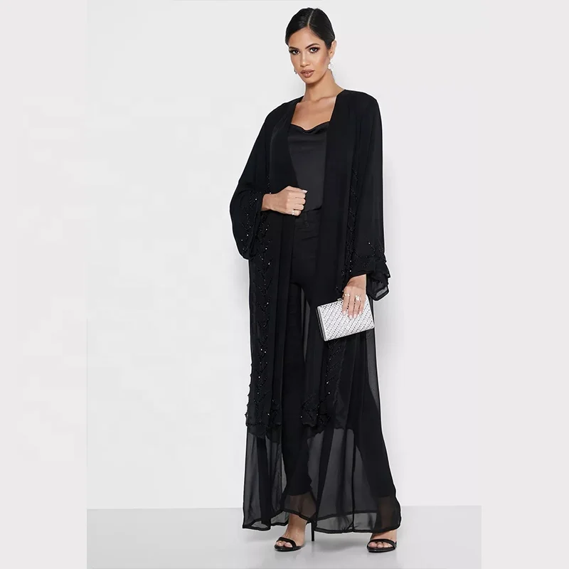 Md Free Size Loose Caftan Abayas Black Dubai Turkey Muslim Hijab Dress Djellaba Woman Moroccan Boubou Arabic Gowns Abaya Women