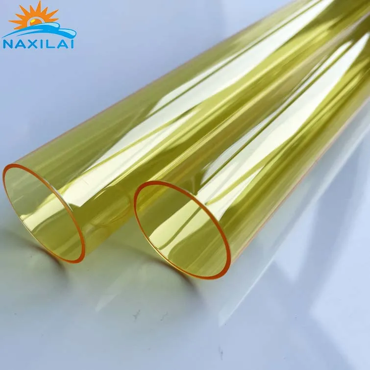 Naxilai gold polycarbonate tubes color transparent 1 inches polycarbonate tubing