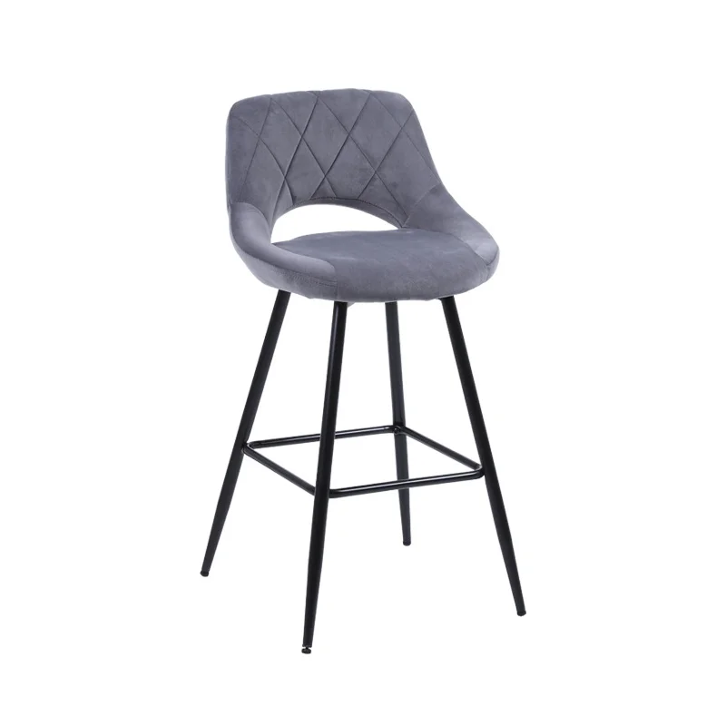 Island Modern cafe Restaurant chairs PU leather Bar Chairs metal leg high chair bar stool for kitchen cafe