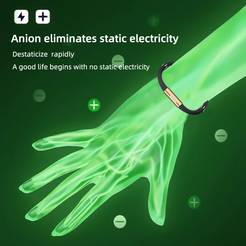 Hot Sale Stainless Steel Anti-Static Silicone Sport Bracelets for Women Aroma Energy Pest Control Product