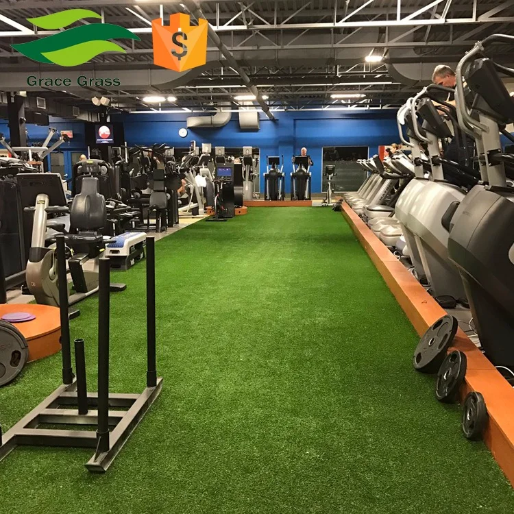 
Synthetic artificial grass for crossfit sled push 