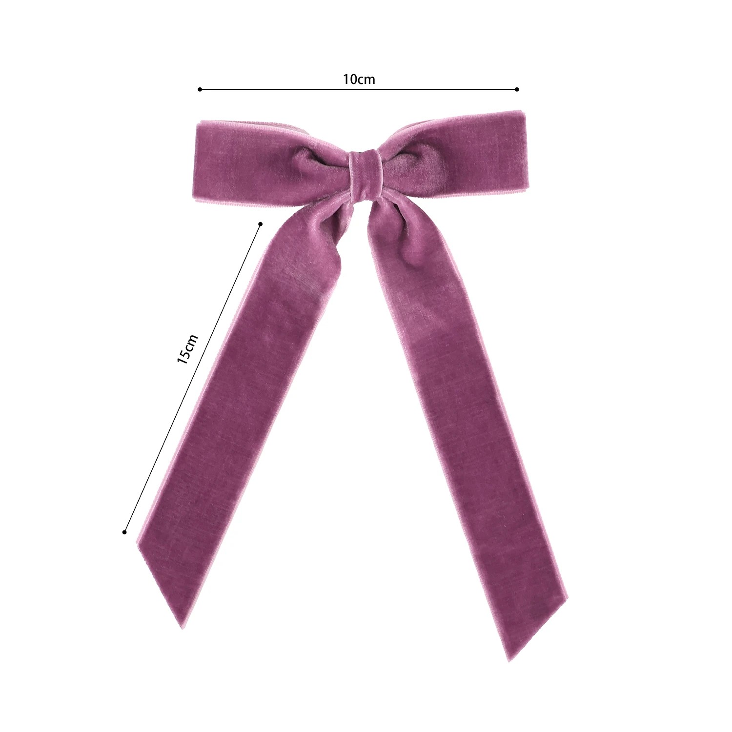 New Elegant Handmade Red Black Ribbon Ponytail Holder Accessories Metal Clips Velvet Hair Bows Barrettes For Women Girls