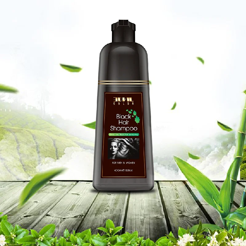 plant fast black hair dye color shampoo best professional herbal organic brown hair coloring shampoo for gray hair in liquid