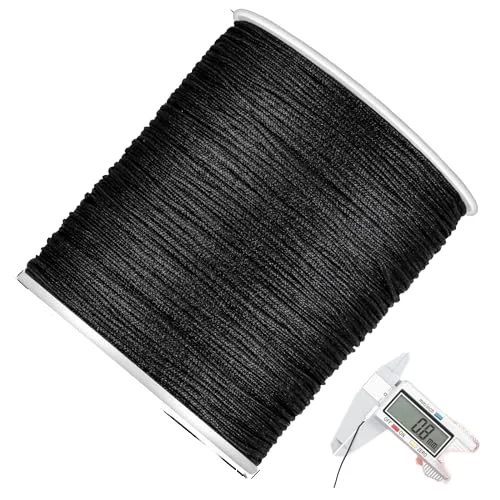 Wholesale black white red color 95 yards 0.8mm  cJade Thread for making jewelry, necklaces, bracelets, and friendship chains