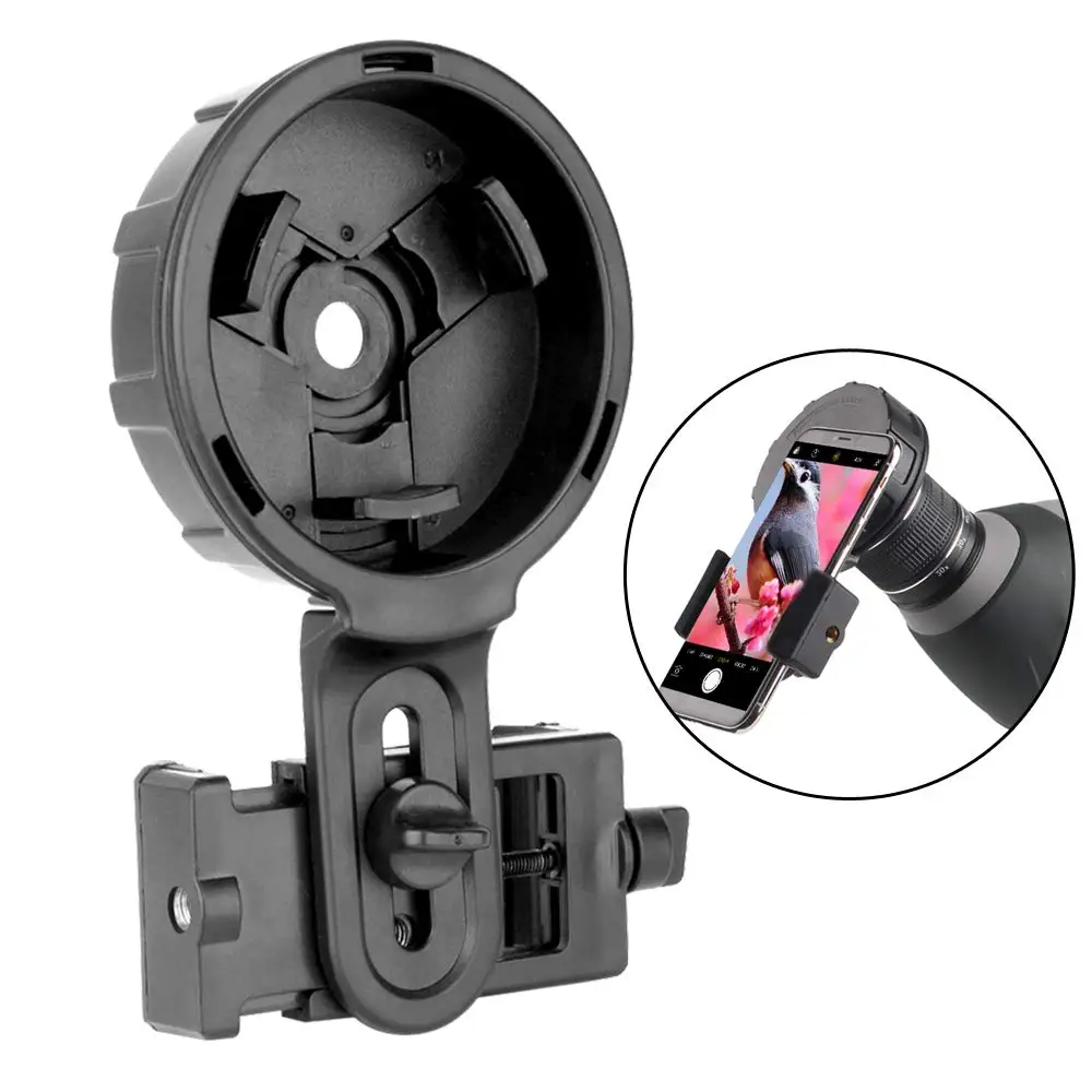 
Cellphone Telescope Adapter Mount, Universal Phone Scope Mount, Work with for Spotting Scope, Telescope, Microscope, Monocular 