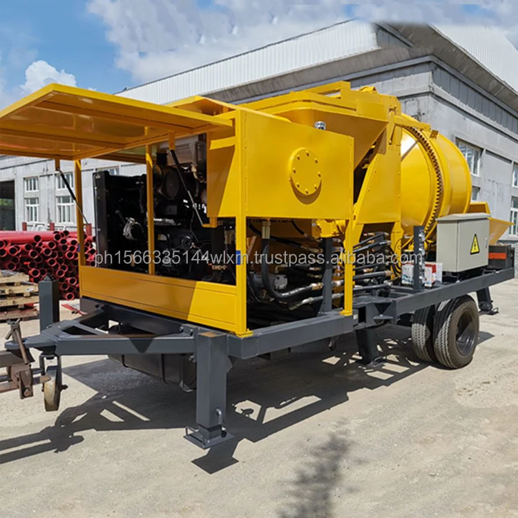 Cement/Sand/Concrete Grouting Pumpconcrete Pump with Concrete Mixer for Construction Projects