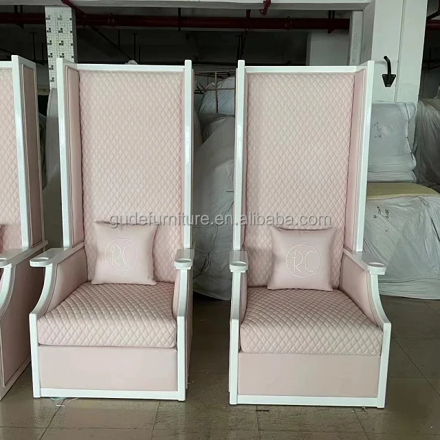 2022 foshan Queen Pedicure Chair Manicure Pedicure Massage Chair Hotel High Back King Throne Chairs