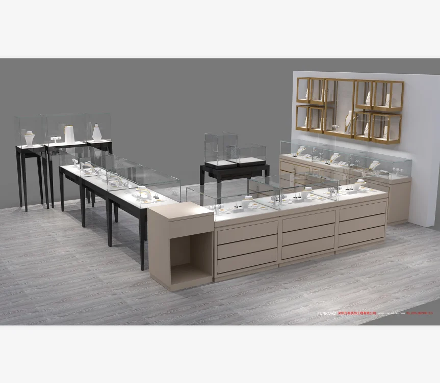 Ювелирный магазин деревянные витрины мебельные стеклянные со светодиодной подсветкой