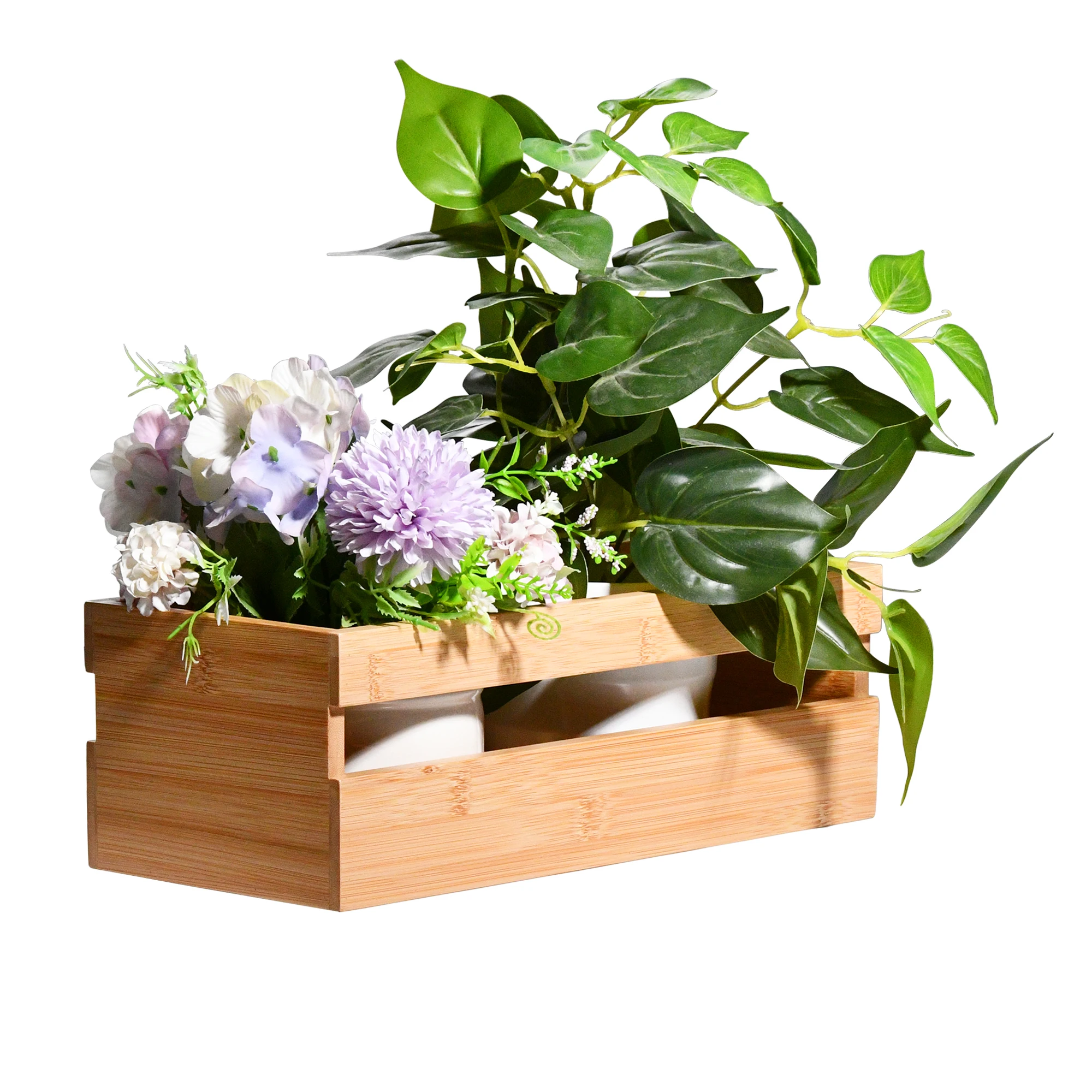 High Quality Multifunctional Succulent Organic Bamboo Planter Box With Low Water Content For Outdoor Flowers